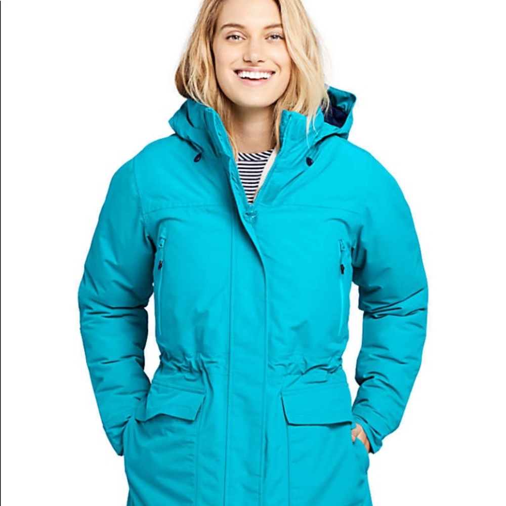 Lands End Light Blue Parka